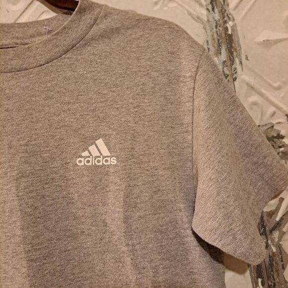 Adidas Grey Classic Short Sleeve Minimalist Tee Sz S - Picture 5 of 8